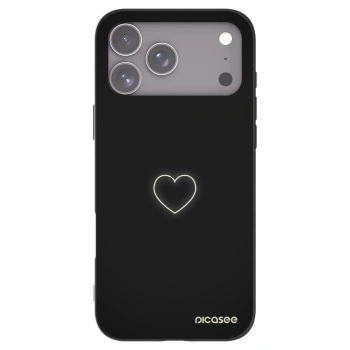 Picasee fekete szilikon tok az alábbi mobiltelefonokra Apple iPhone 17 Pro Max - Heart