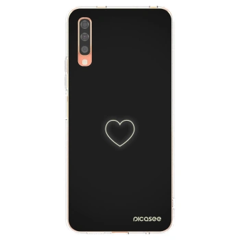 Picasee átlátszó szilikon tok az alábbi mobiltelefonokra Samsung Galaxy A70 A705F - Heart