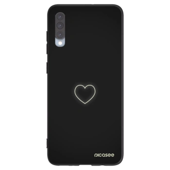 Picasee fekete szilikon tok az alábbi mobiltelefonokra Samsung Galaxy A70 A705F - Heart