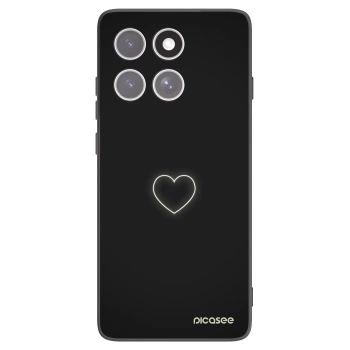 Picasee fekete szilikon tok az alábbi mobiltelefonokra Motorola Edge 60 Fusion - Heart