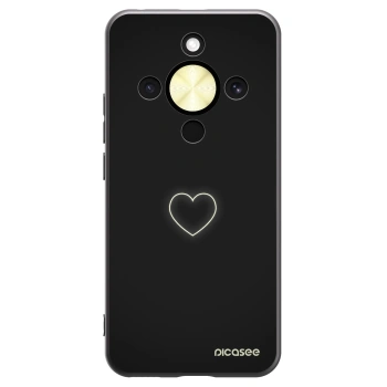 Picasee fekete szilikon tok az alábbi mobiltelefonokra Honor Magic8 Lite 5G - Heart