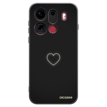 Picasee fekete szilikon tok az alábbi mobiltelefonokra OPPO Find X9 Pro - Heart