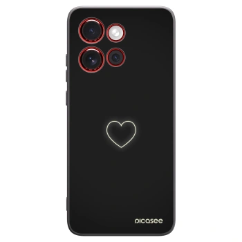 Picasee fekete szilikon tok az alábbi mobiltelefonokra Motorola Edge 60 Neo 5G - Heart