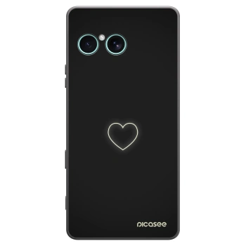 Picasee fekete szilikon tok az alábbi mobiltelefonokra Sony Xperia 10 VII - Heart