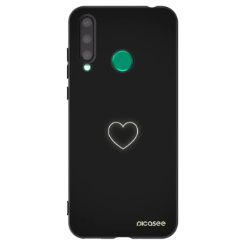 Picasee fekete szilikon tok az alábbi mobiltelefonokra Honor 20 Lite - Heart