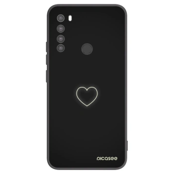 Picasee fekete szilikon tok az alábbi mobiltelefonokra Xiaomi Redmi Note 8 - Heart