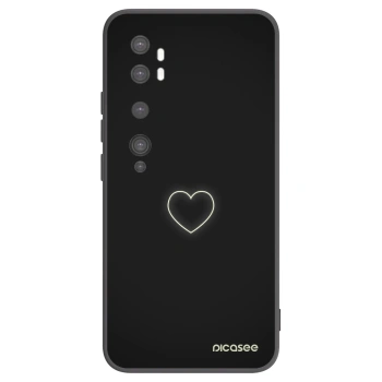 Picasee fekete szilikon tok az alábbi mobiltelefonokra Xiaomi Mi Note 10 (Pro) - Heart