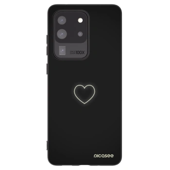 Picasee fekete szilikon tok az alábbi mobiltelefonokra Samsung Galaxy S20 Ultra 5G G988F - Heart