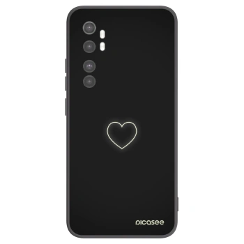 Picasee fekete szilikon tok az alábbi mobiltelefonokra Xiaomi Mi Note 10 Lite - Heart