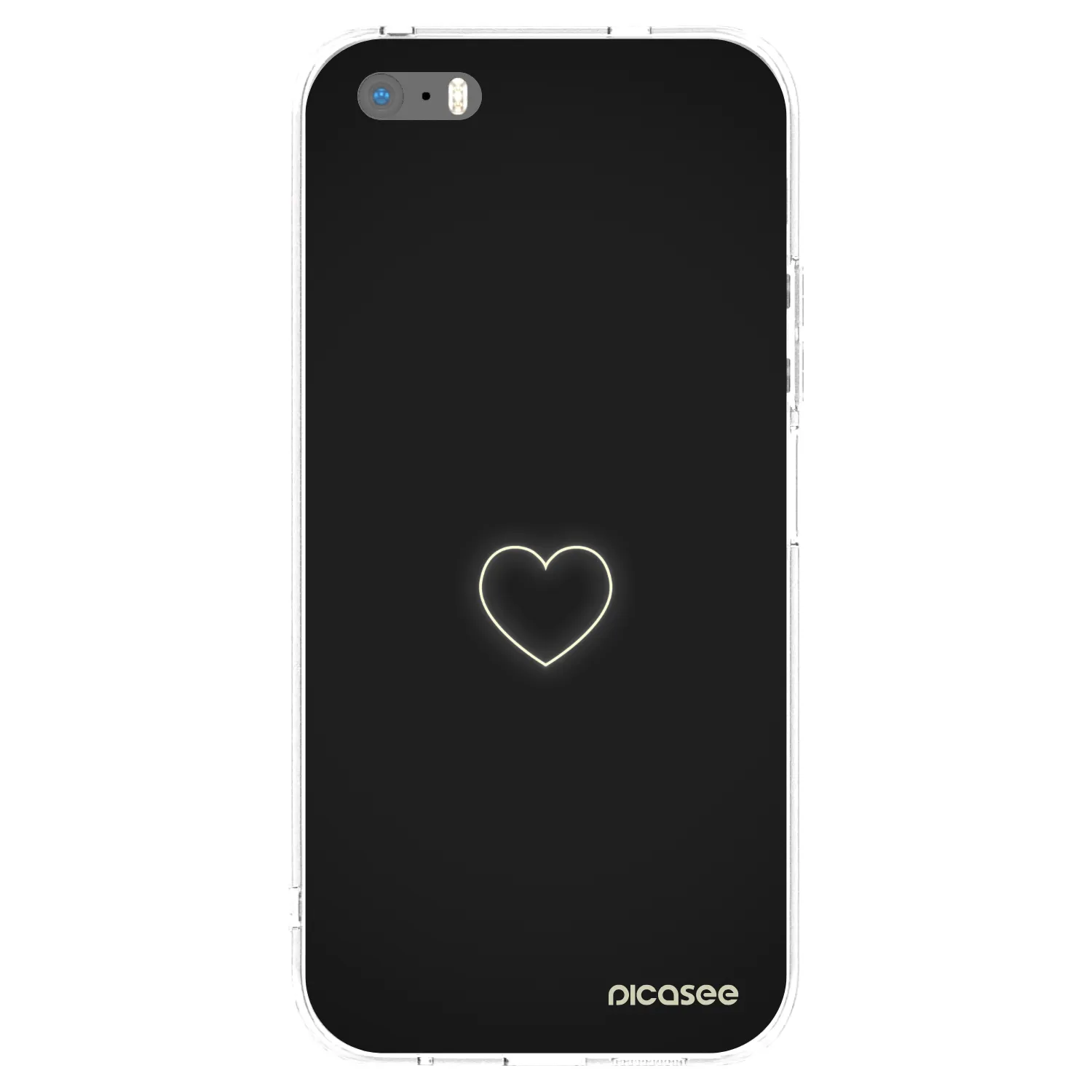Picasee átlátszó szilikon tok az alábbi mobiltelefonokra Apple iPhone 5/5S/SE - Heart
