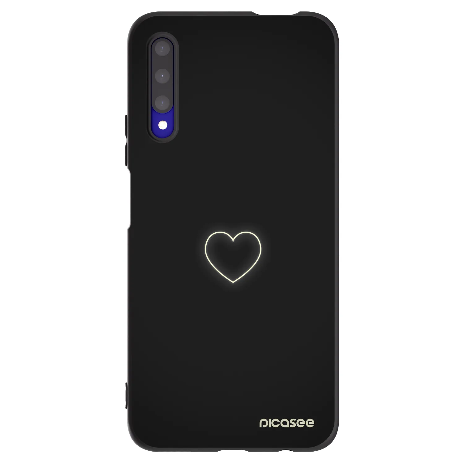 Picasee fekete szilikon tok az alábbi mobiltelefonokra Honor 9X Pro - Heart