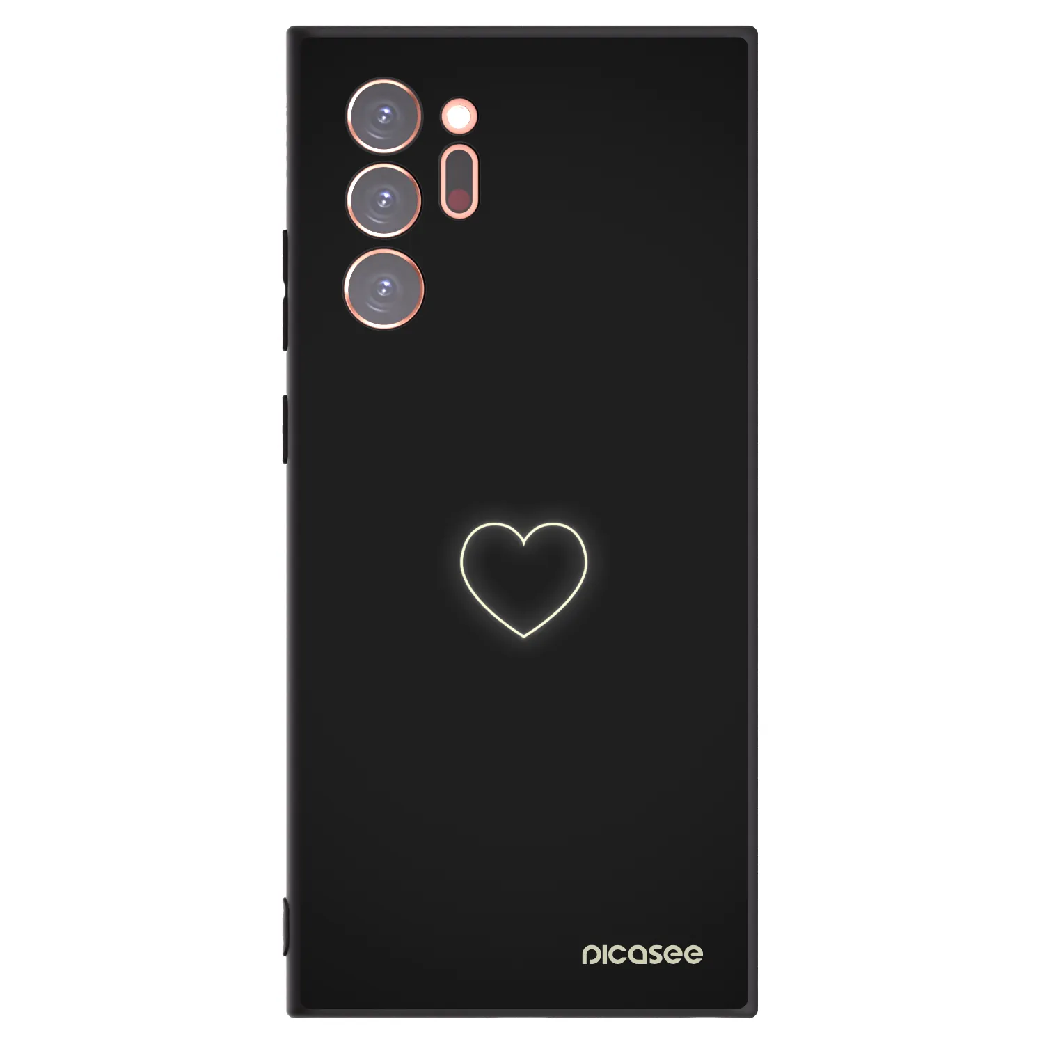 Picasee fekete szilikon tok az alábbi mobiltelefonokra Samsung Galaxy Note 20 Ultra - Heart