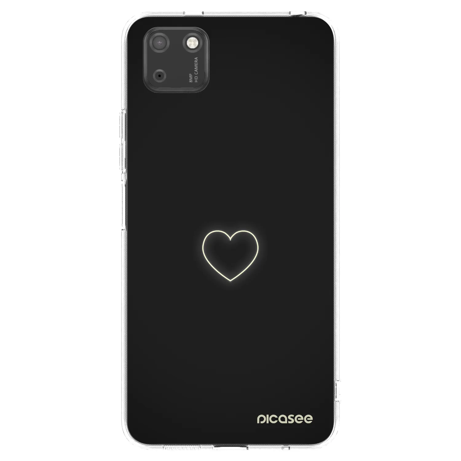Picasee átlátszó szilikon tok az alábbi mobiltelefonokra Huawei Y5P - Heart
