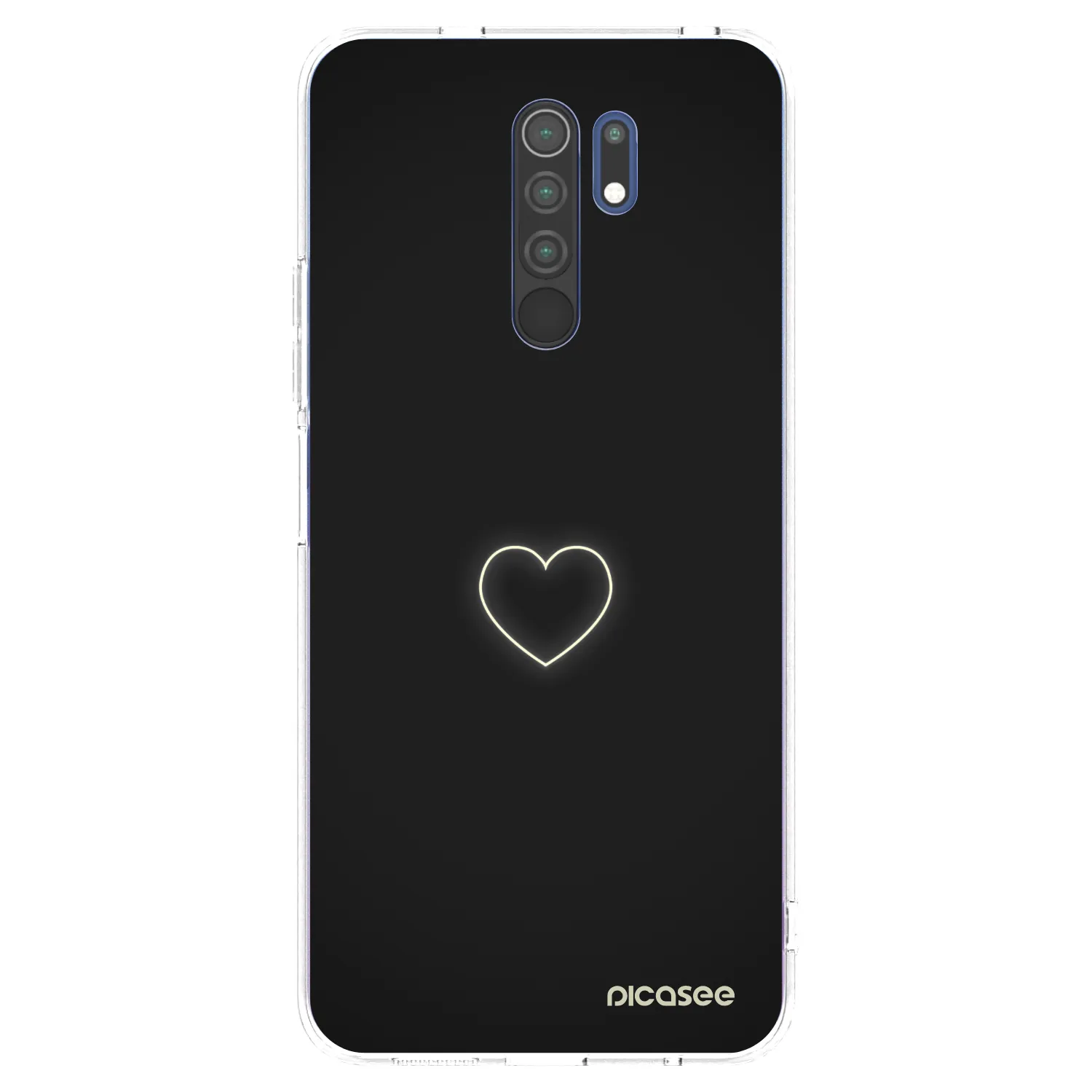 Picasee átlátszó szilikon tok az alábbi mobiltelefonokra Xiaomi Redmi 9 - Heart