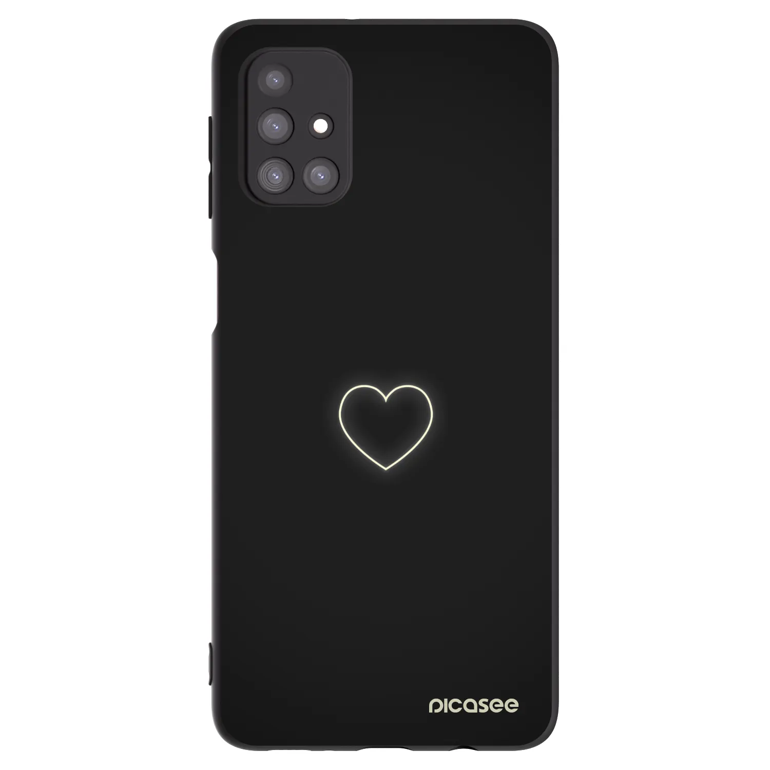 Picasee fekete szilikon tok az alábbi mobiltelefonokra Samsung Galaxy M31s - Heart
