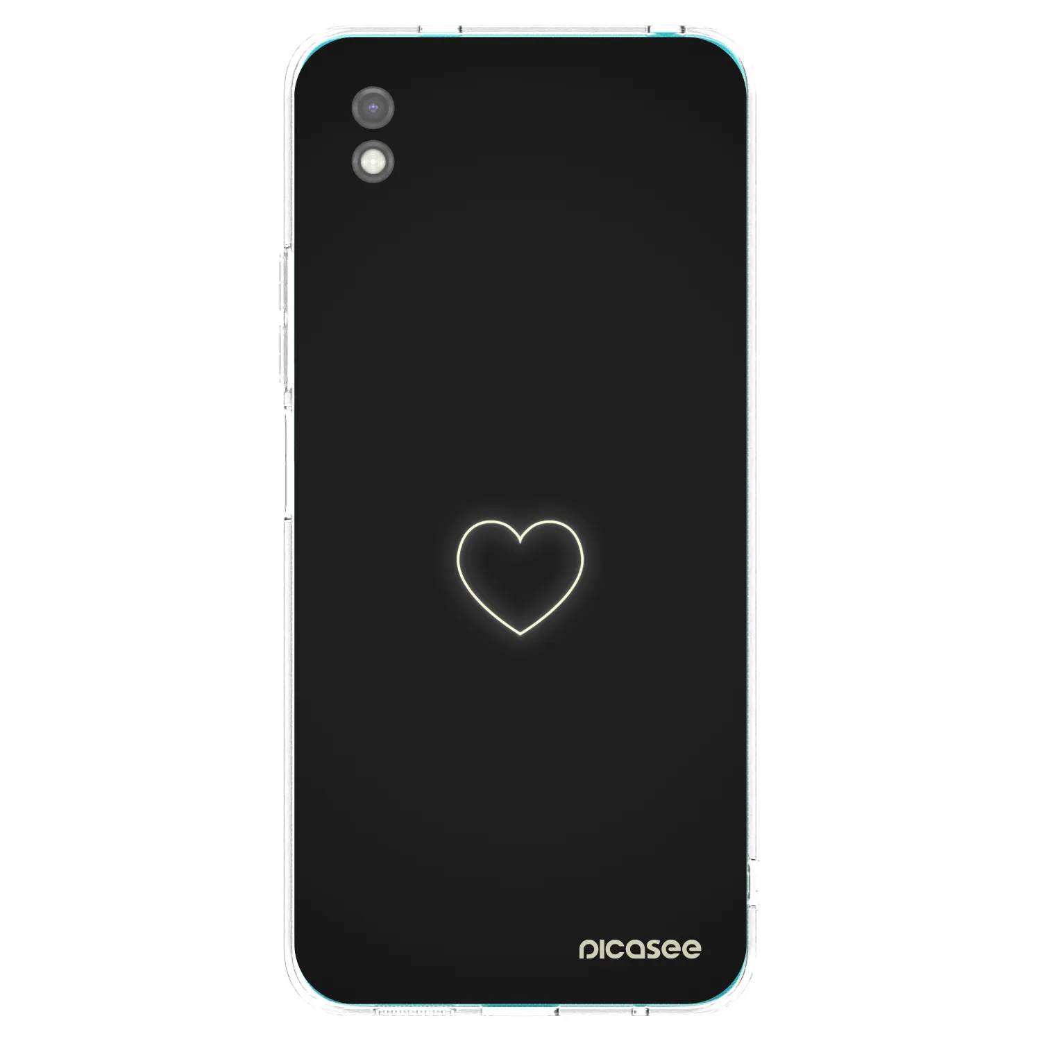 Picasee fekete szilikon tok az alábbi mobiltelefonokra Xiaomi Redmi 9A - Heart