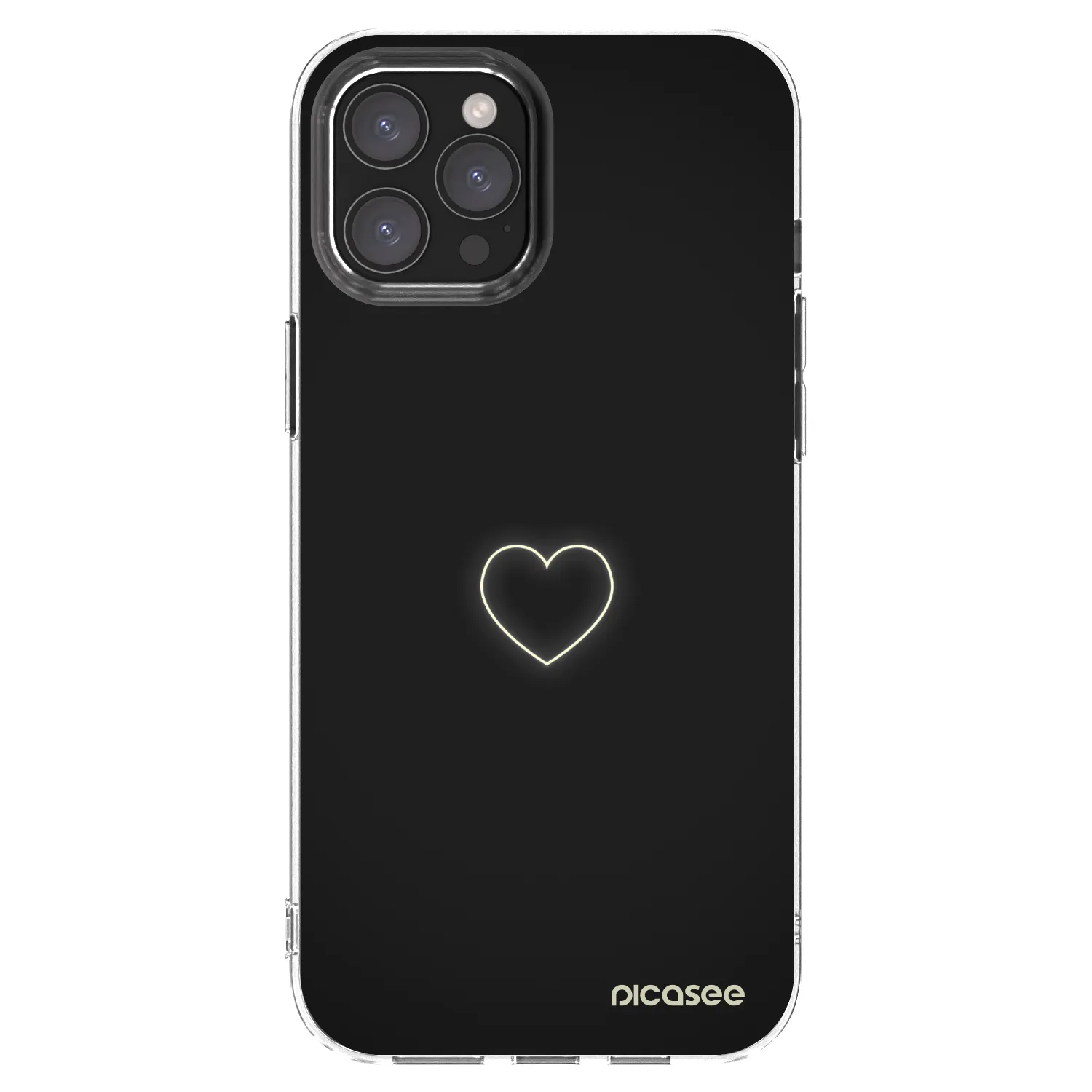 Picasee átlátszó szilikon tok az alábbi mobiltelefonokra Apple iPhone 12 Pro Max - Heart
