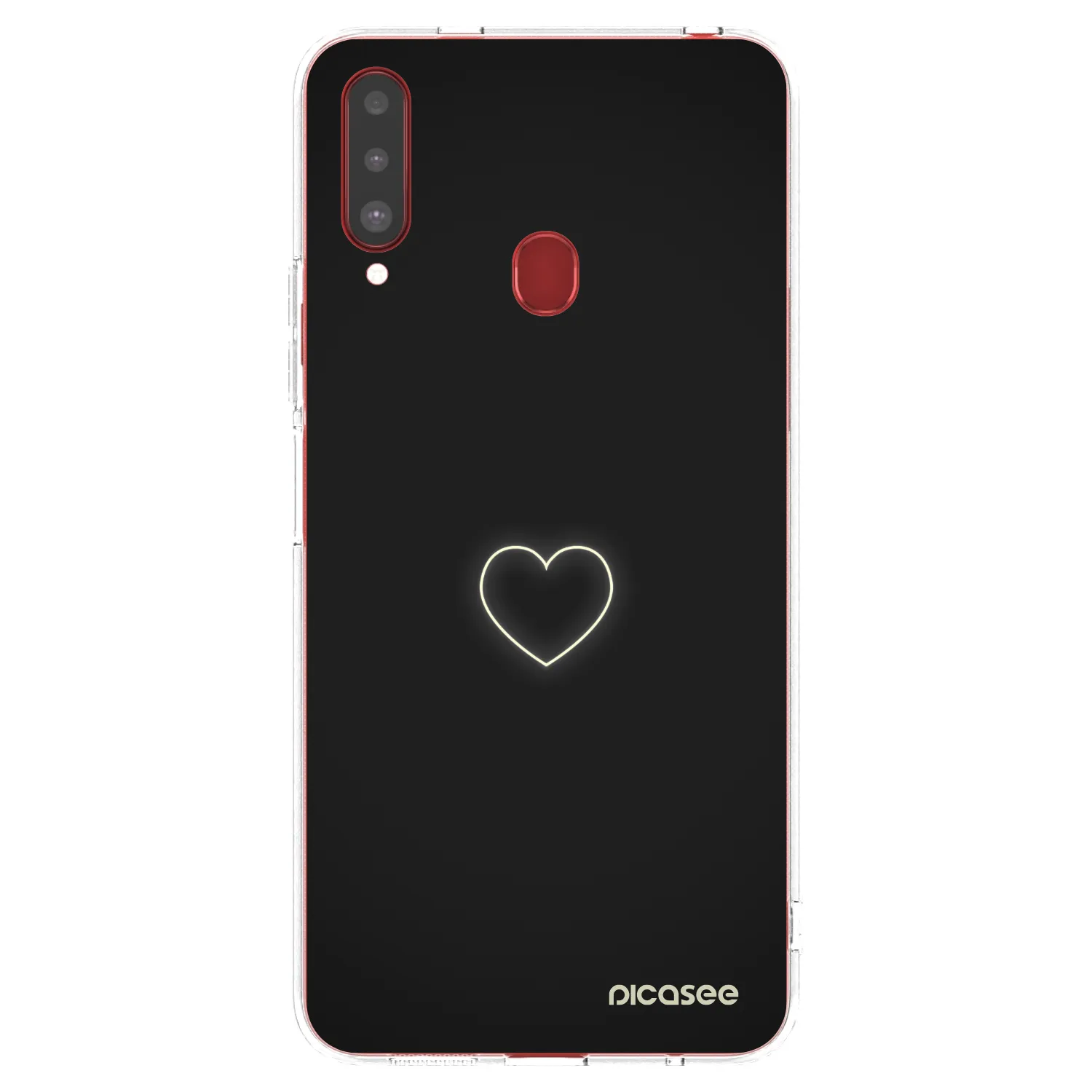 Picasee átlátszó szilikon tok az alábbi mobiltelefonokra Samsung Galaxy A20s - Heart