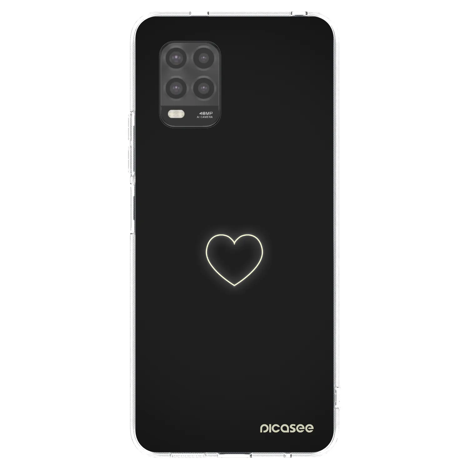 Picasee átlátszó szilikon tok az alábbi mobiltelefonokra Xiaomi Mi 10 Lite - Heart
