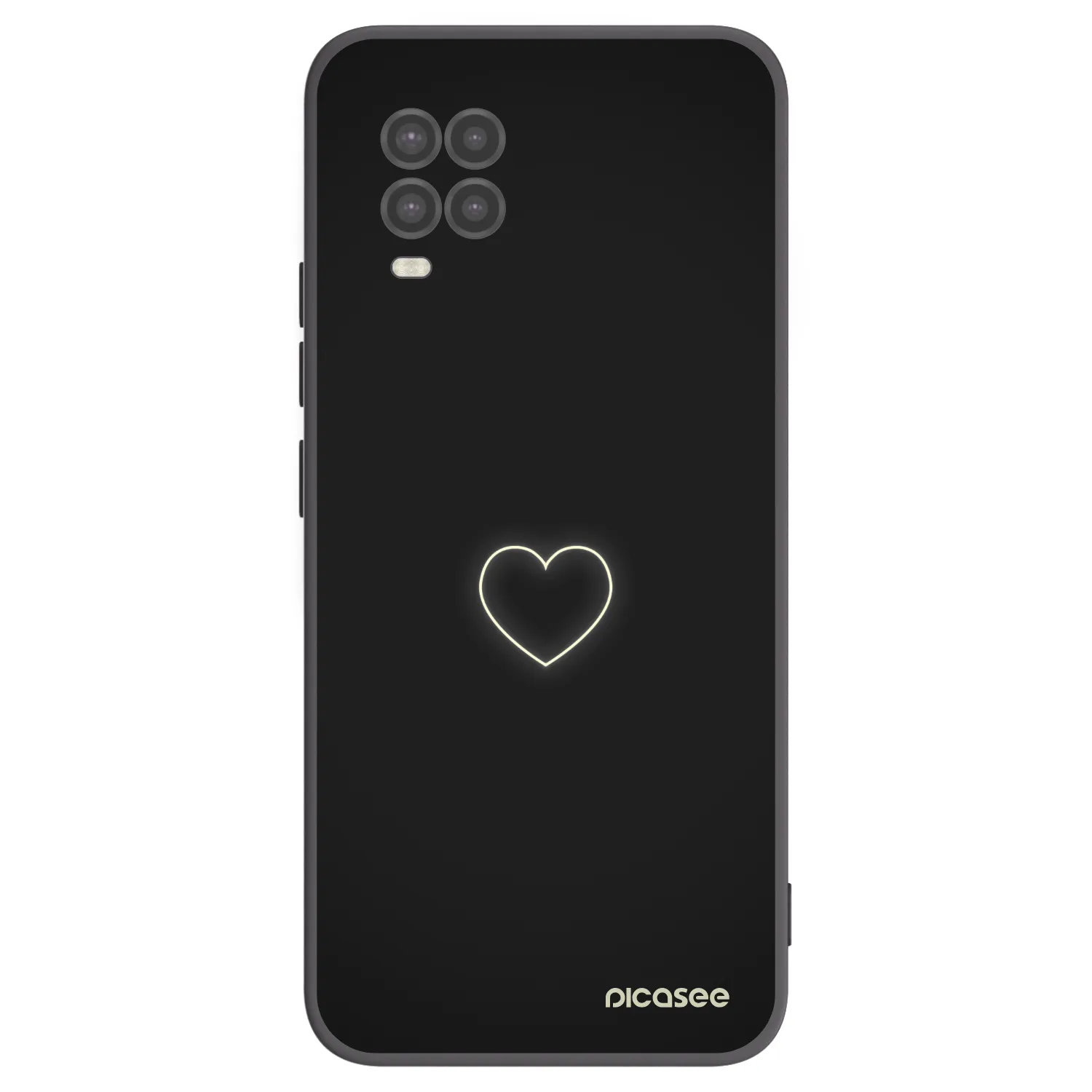Picasee fekete szilikon tok az alábbi mobiltelefonokra Xiaomi Mi 10 Lite - Heart