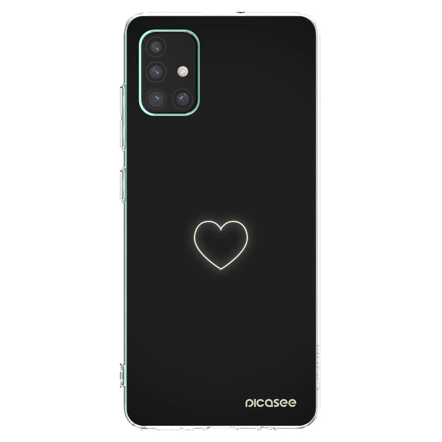 Picasee átlátszó szilikon tok az alábbi mobiltelefonokra Samsung Galaxy M51 M515F - Heart