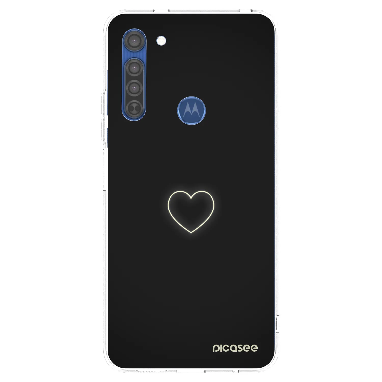 Picasee átlátszó szilikon tok az alábbi mobiltelefonokra Motorola Moto G8 - Heart