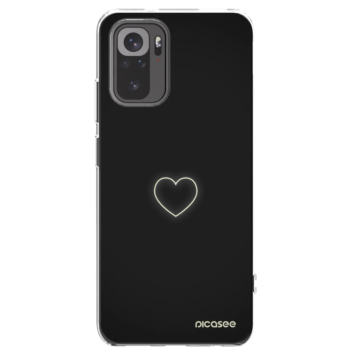 Picasee átlátszó szilikon tok az alábbi mobiltelefonokra Xiaomi Redmi Note 10 - Heart