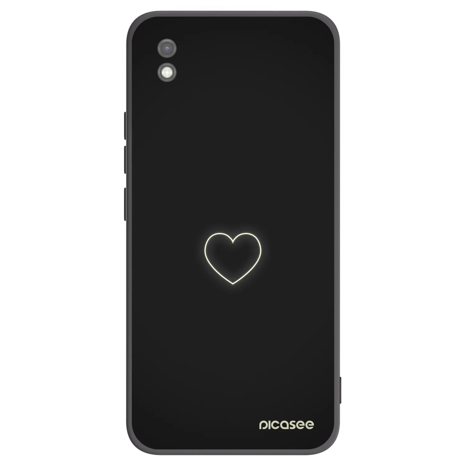 Picasee fekete szilikon tok az alábbi mobiltelefonokra Xiaomi Redmi 9AT - Heart