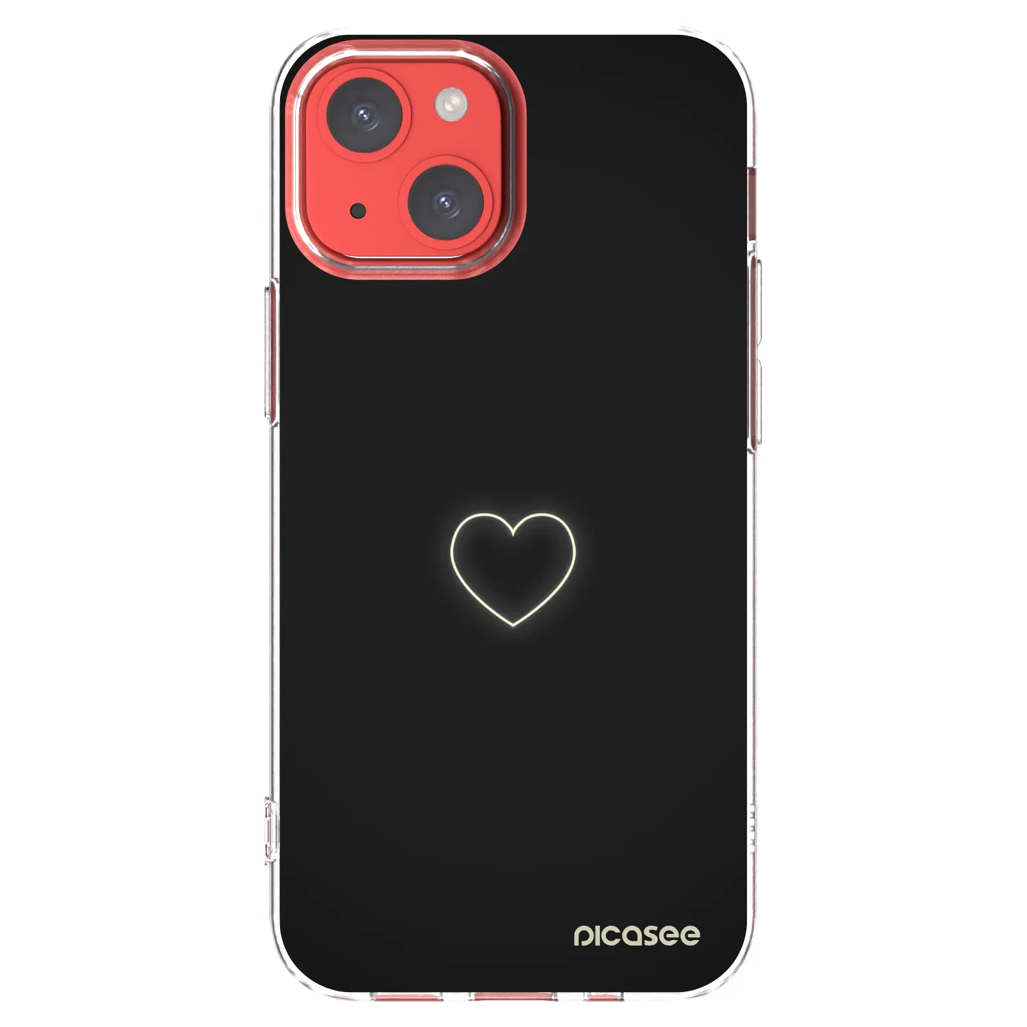 Picasee átlátszó szilikon tok az alábbi mobiltelefonokra Apple iPhone 13 mini - Heart