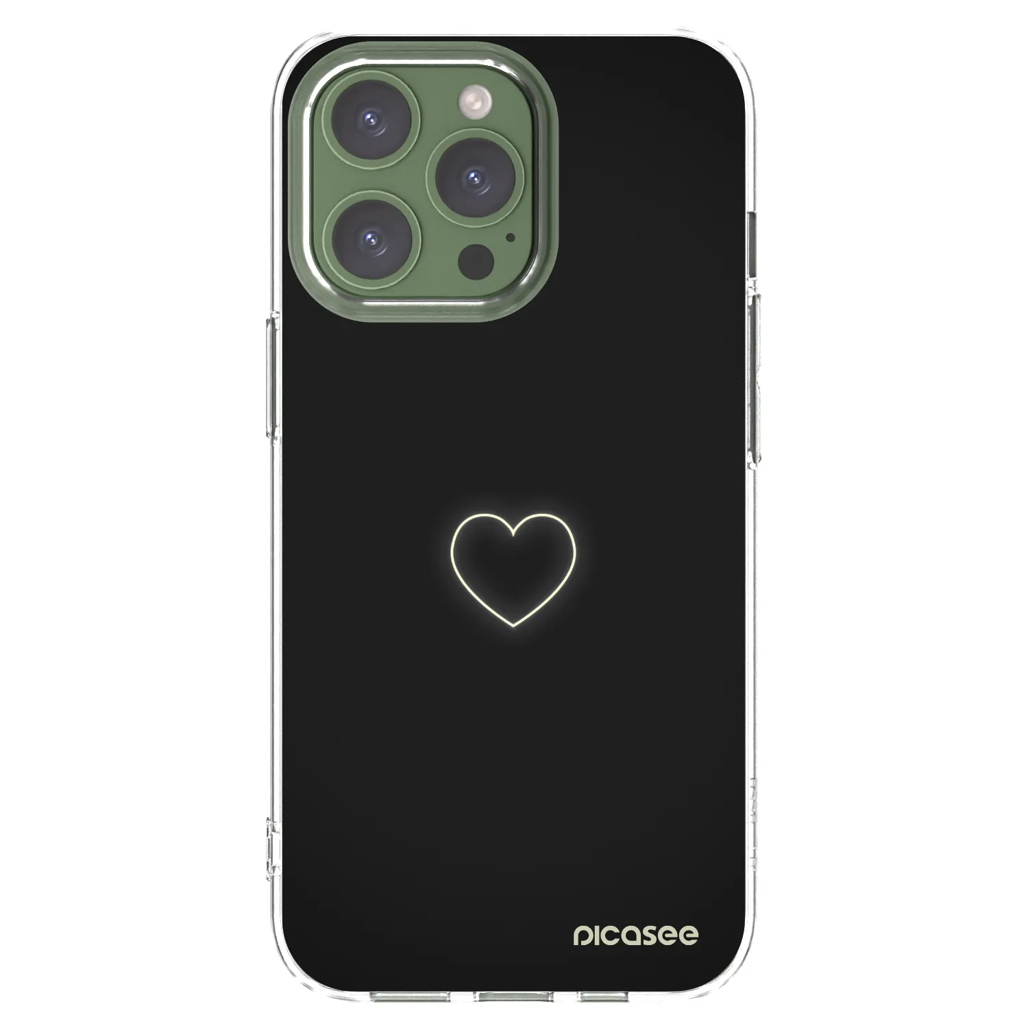Picasee átlátszó szilikon tok az alábbi mobiltelefonokra Apple iPhone 13 Pro - Heart
