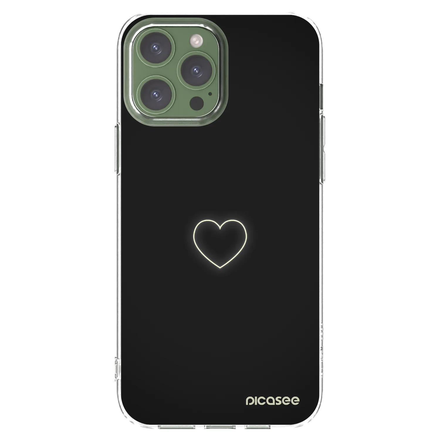 Picasee átlátszó szilikon tok az alábbi mobiltelefonokra Apple iPhone 13 Pro Max - Heart