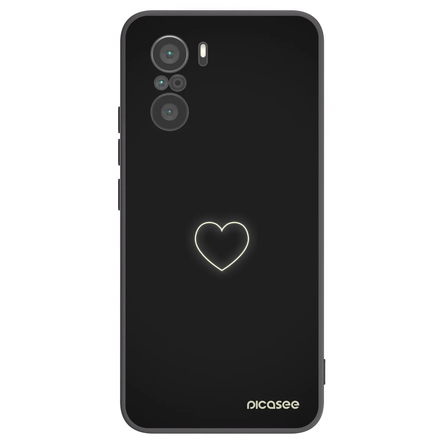 Picasee fekete szilikon tok az alábbi mobiltelefonokra Xiaomi Poco F3 - Heart