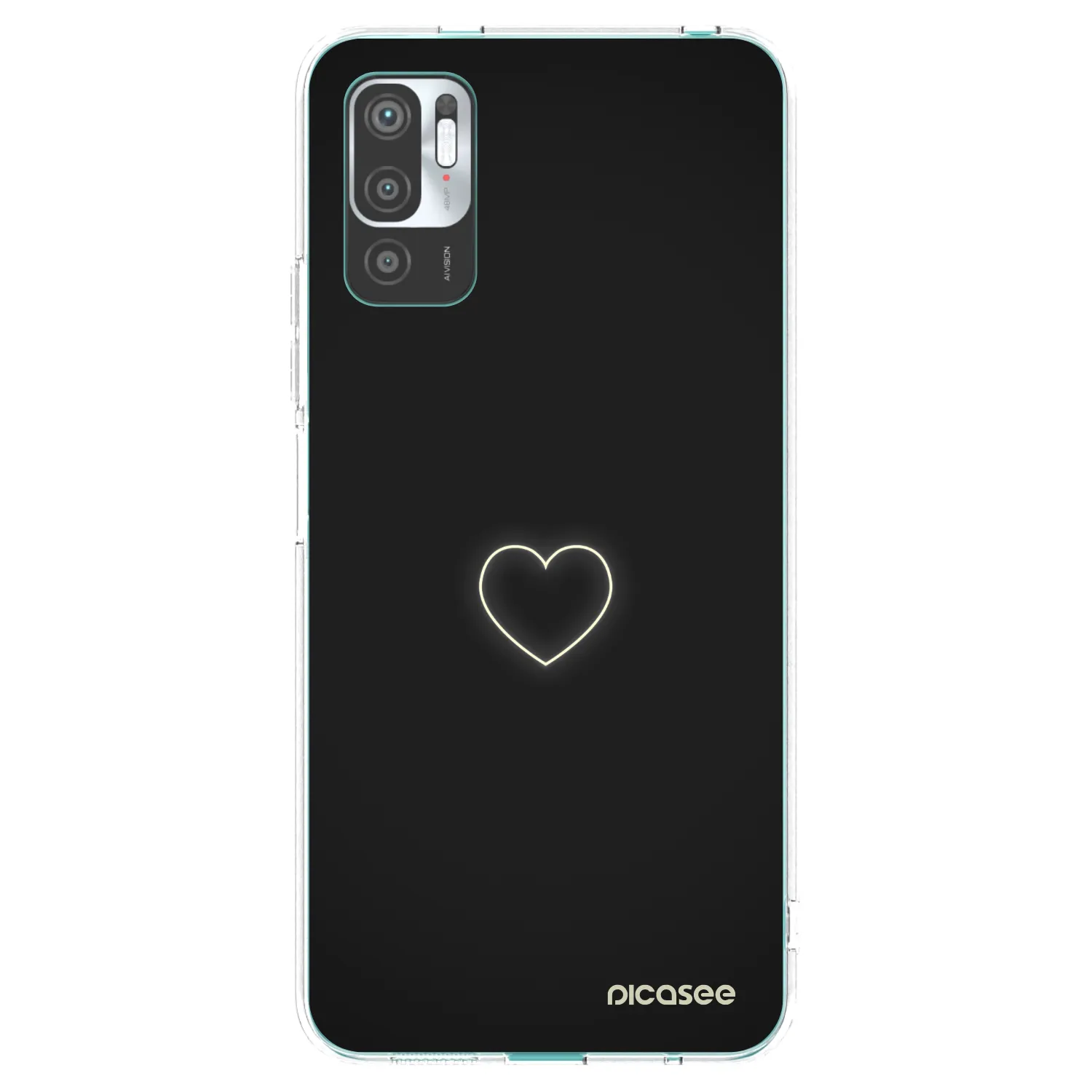 Picasee átlátszó szilikon tok az alábbi mobiltelefonokra Xiaomi Redmi Note 10 5G - Heart