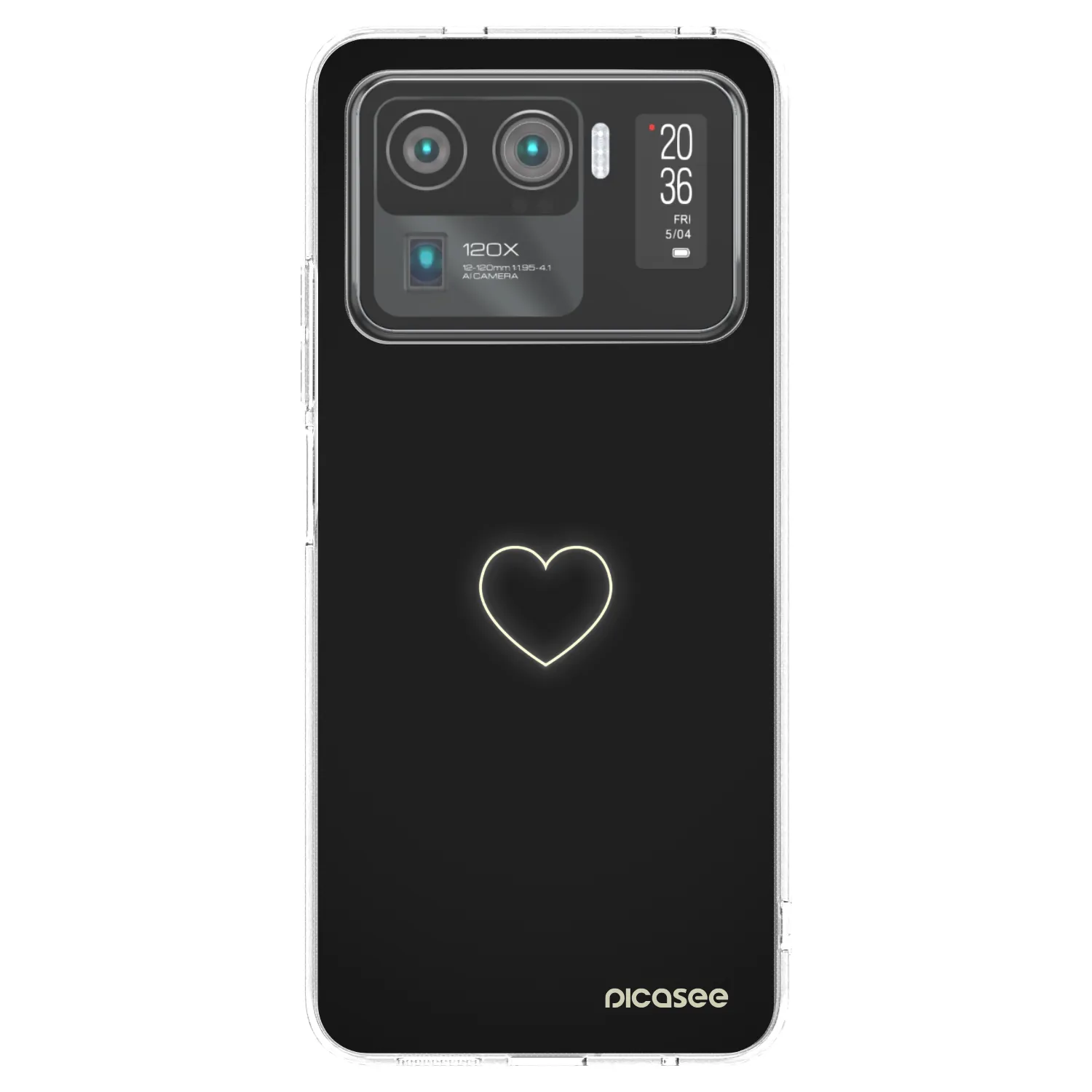Picasee átlátszó szilikon tok az alábbi mobiltelefonokra Xiaomi Mi 11 Ultra - Heart