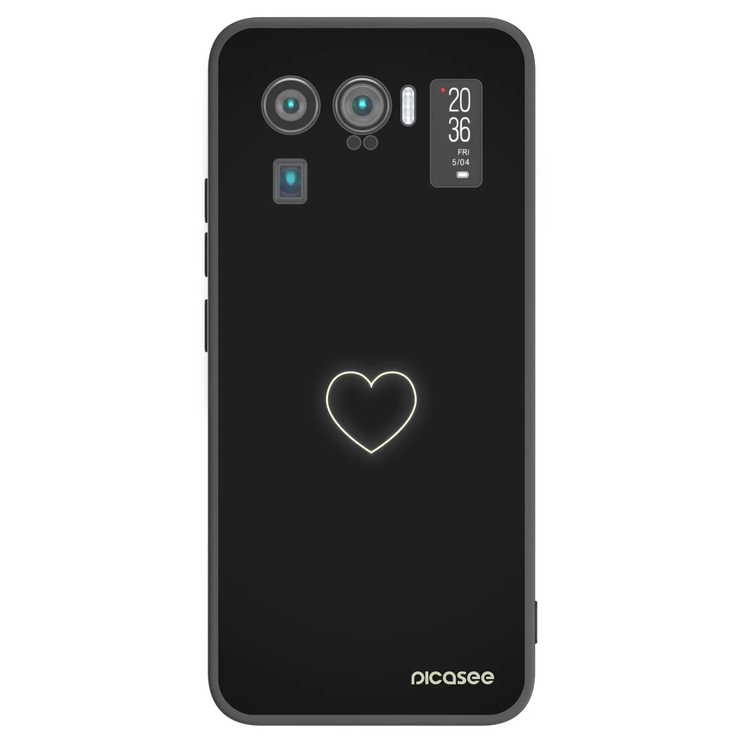 Picasee fekete szilikon tok az alábbi mobiltelefonokra Xiaomi Mi 11 Ultra - Heart