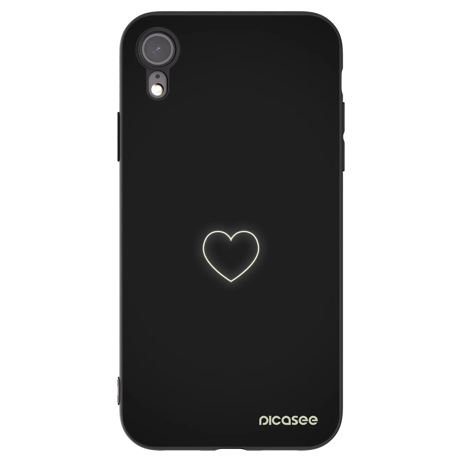 Picasee fekete szilikon tok az alábbi mobiltelefonokra Apple iPhone 6 Plus/6S Plus - Heart