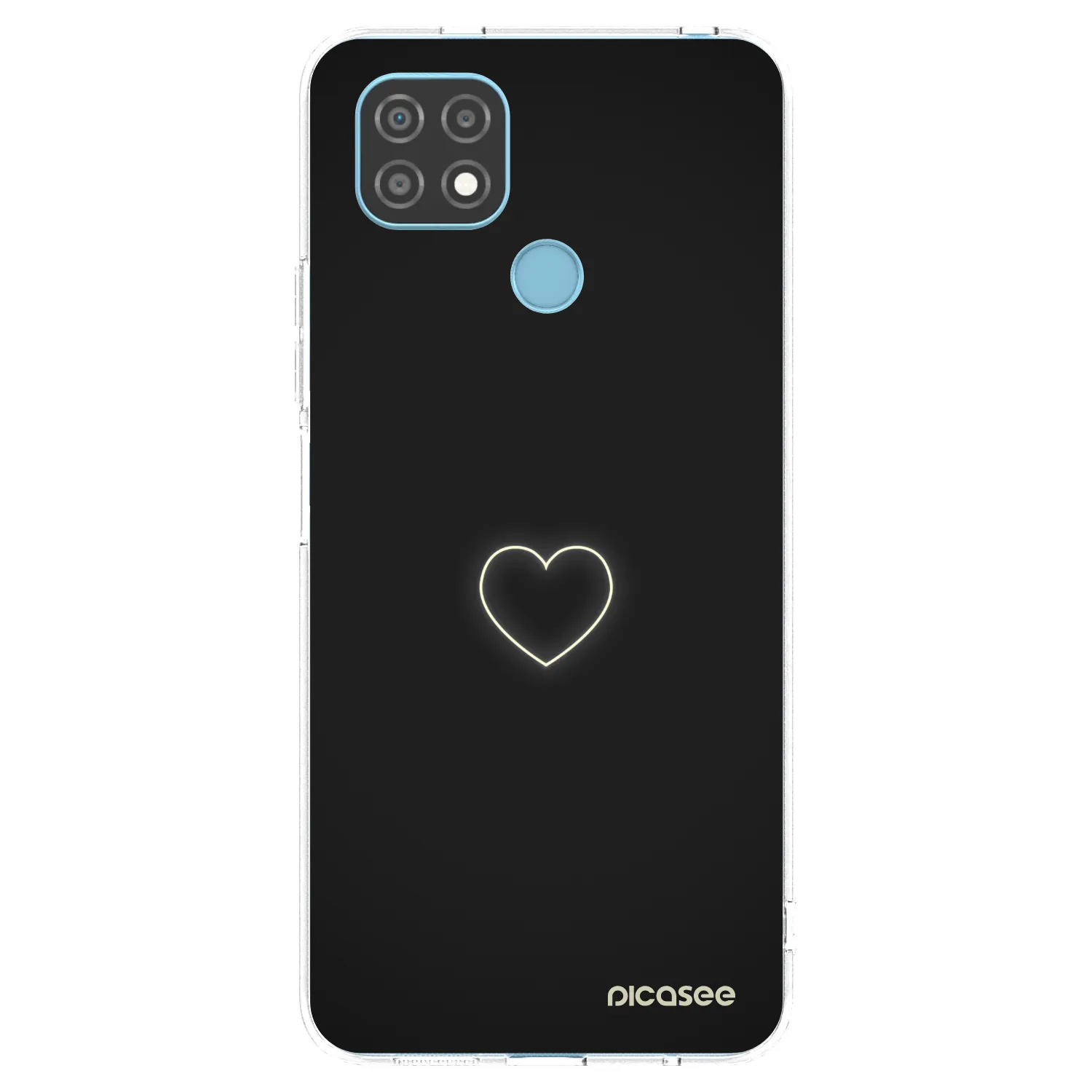 Picasee átlátszó szilikon tok az alábbi mobiltelefonokra Realme C21 - Heart