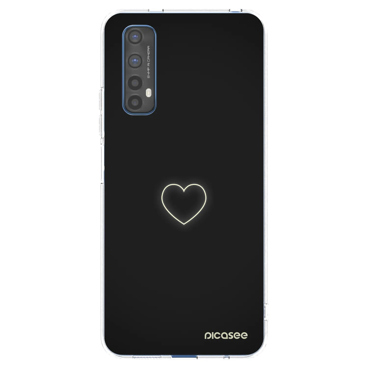 Picasee átlátszó szilikon tok az alábbi mobiltelefonokra Realme 7 - Heart