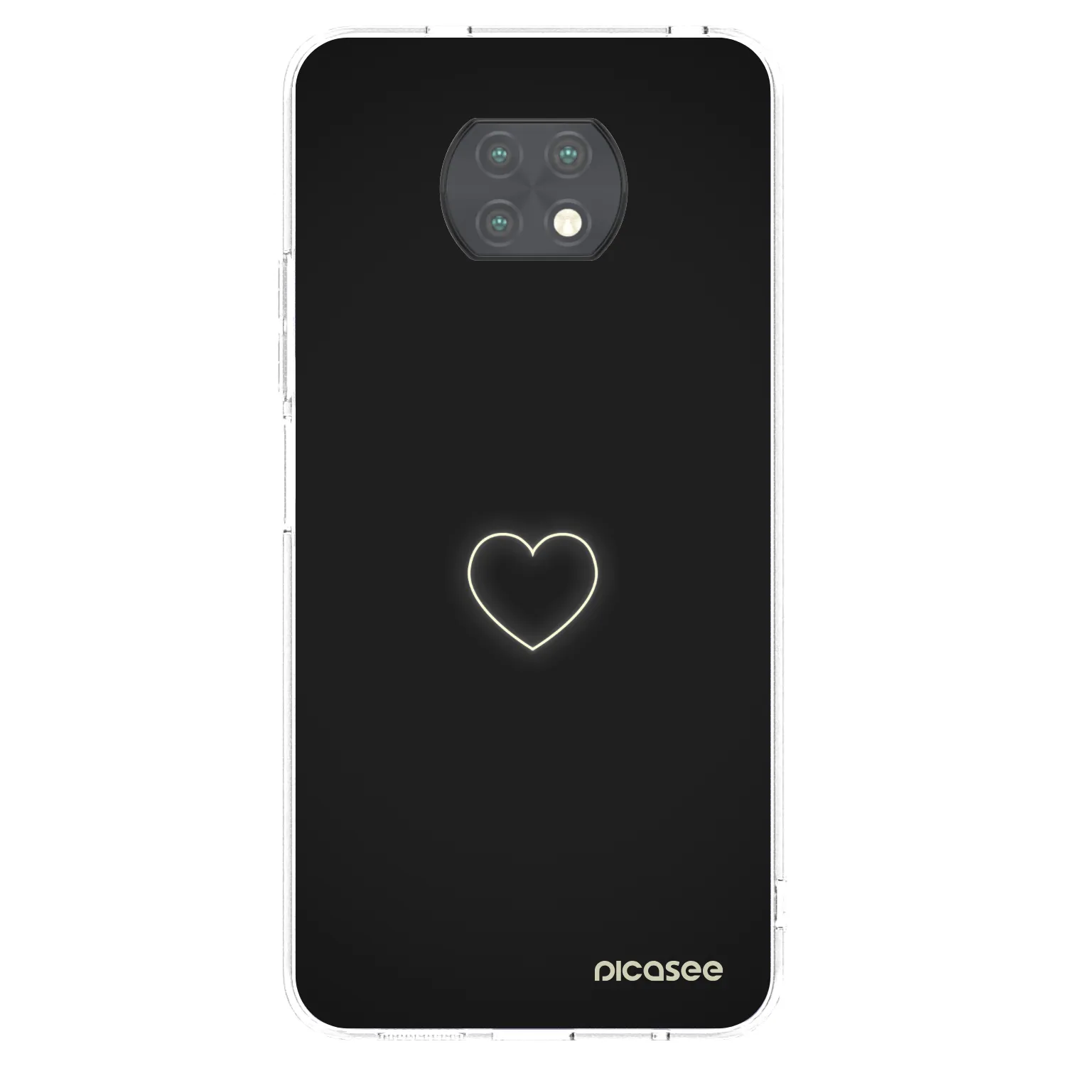 Picasee átlátszó szilikon tok az alábbi mobiltelefonokra Xiaomi Redmi Note 9T - Heart