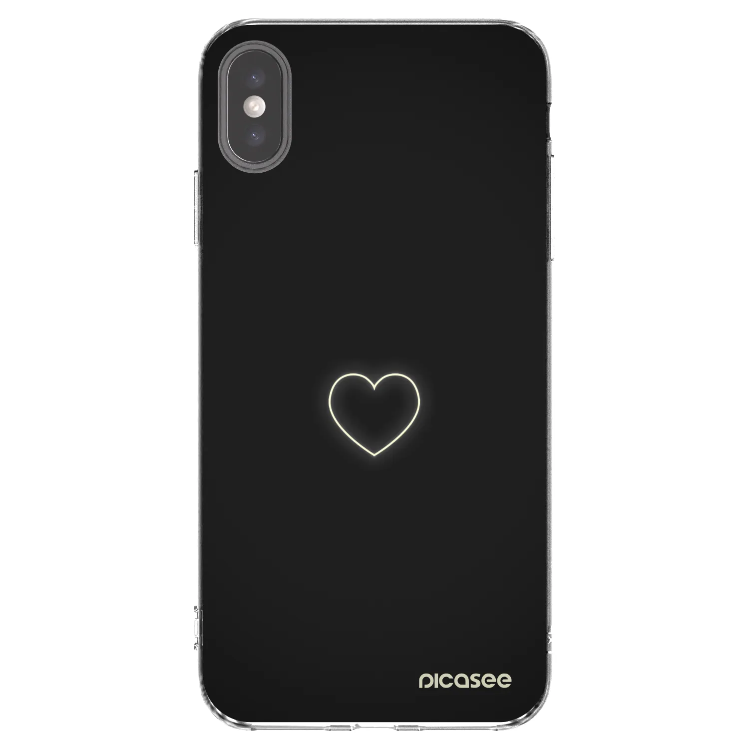 Picasee átlátszó szilikon tok az alábbi mobiltelefonokra Apple iPhone XS Max - Heart