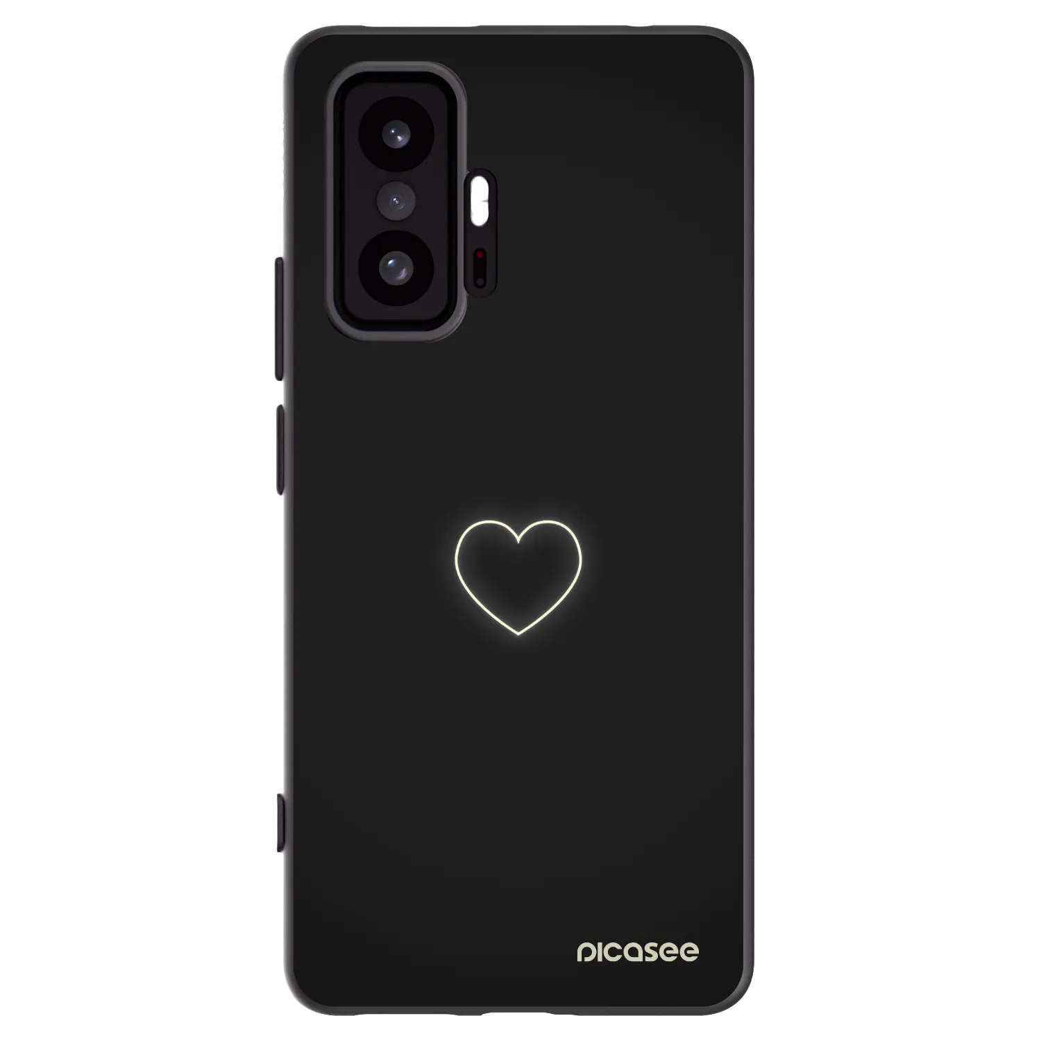 Picasee fekete szilikon tok az alábbi mobiltelefonokra Xiaomi 11T Pro - Heart