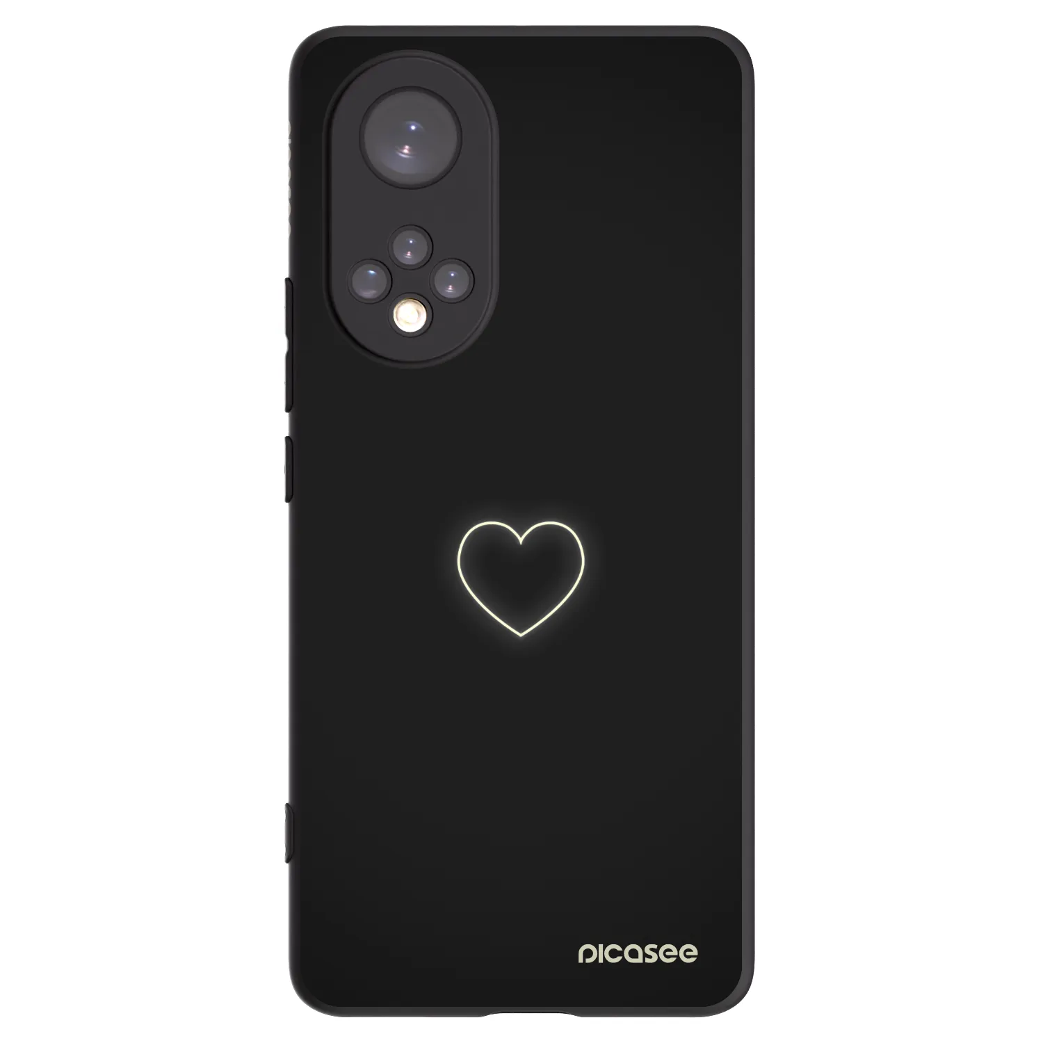 Picasee fekete szilikon tok az alábbi mobiltelefonokra Huawei Nova 9 - Heart