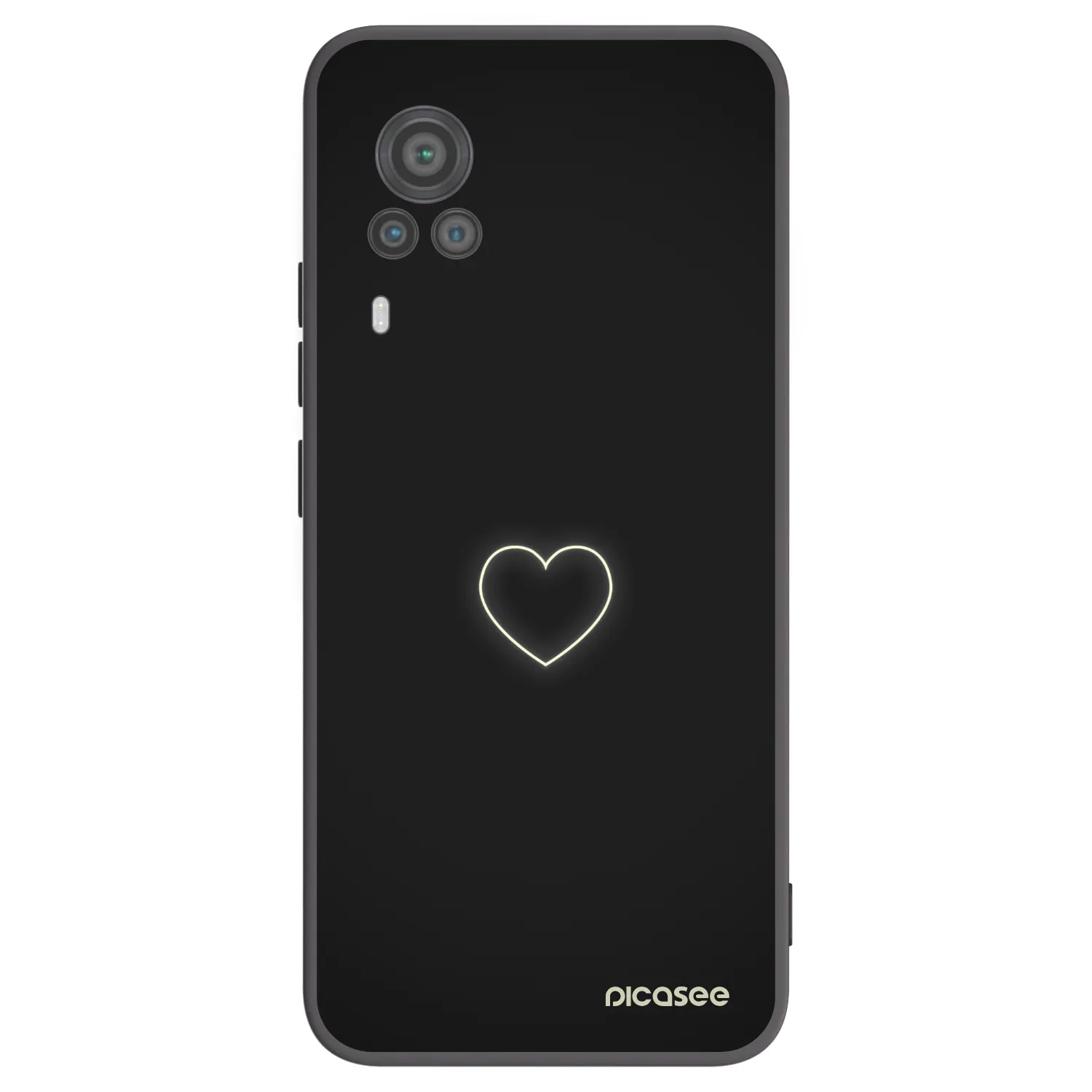 Picasee fekete szilikon tok az alábbi mobiltelefonokra Vivo X60 Pro 5G - Heart