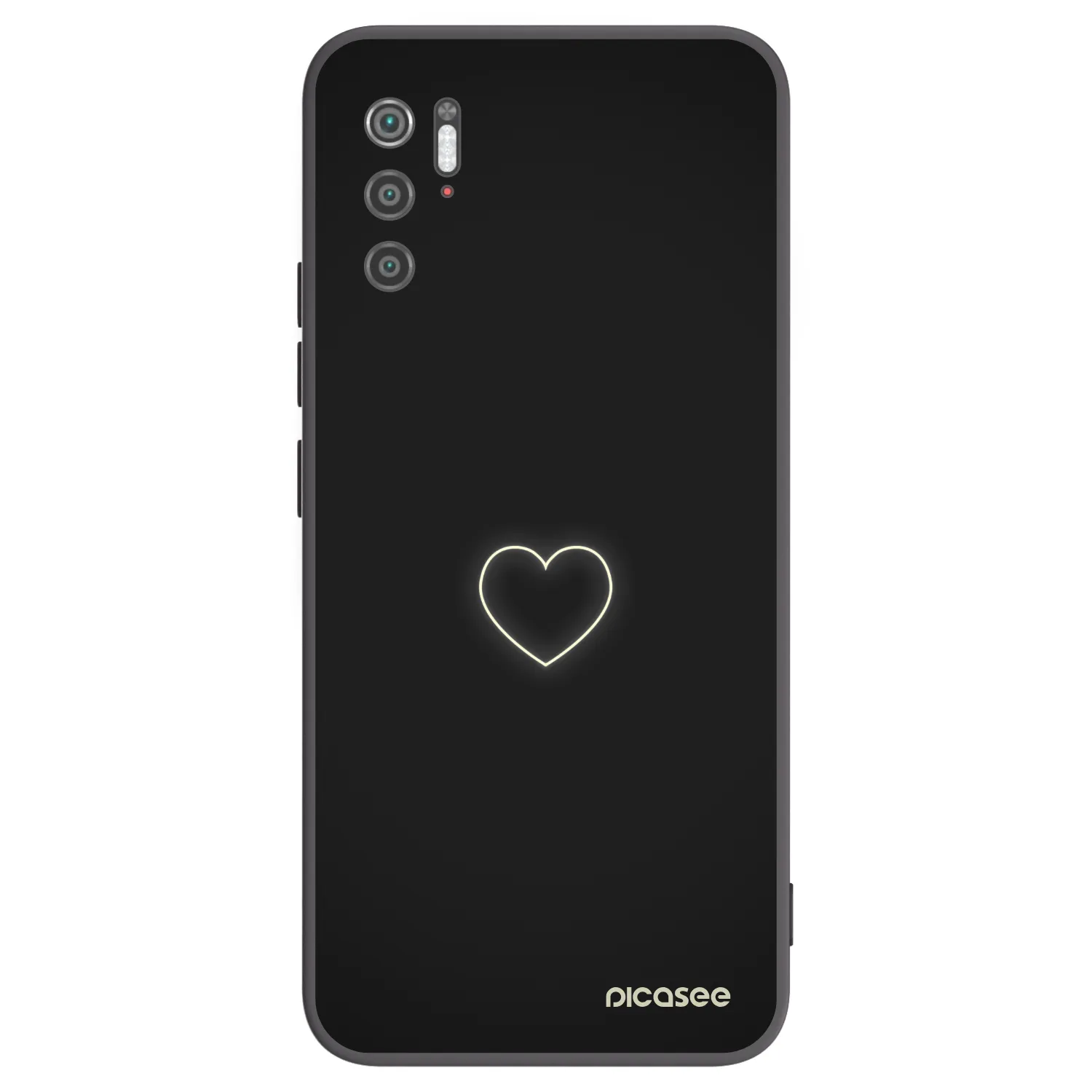 Picasee fekete szilikon tok az alábbi mobiltelefonokra Xiaomi Poco M3 Pro 5G - Heart
