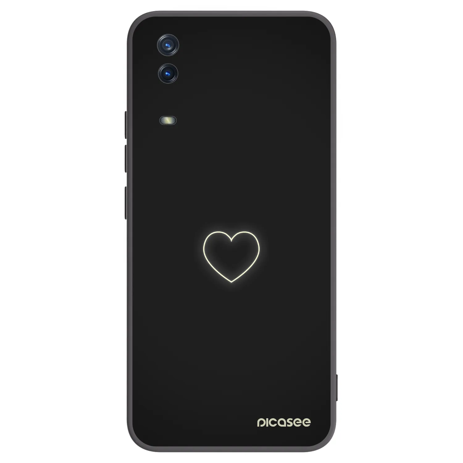 Picasee fekete szilikon tok az alábbi mobiltelefonokra Vivo Y11s - Heart