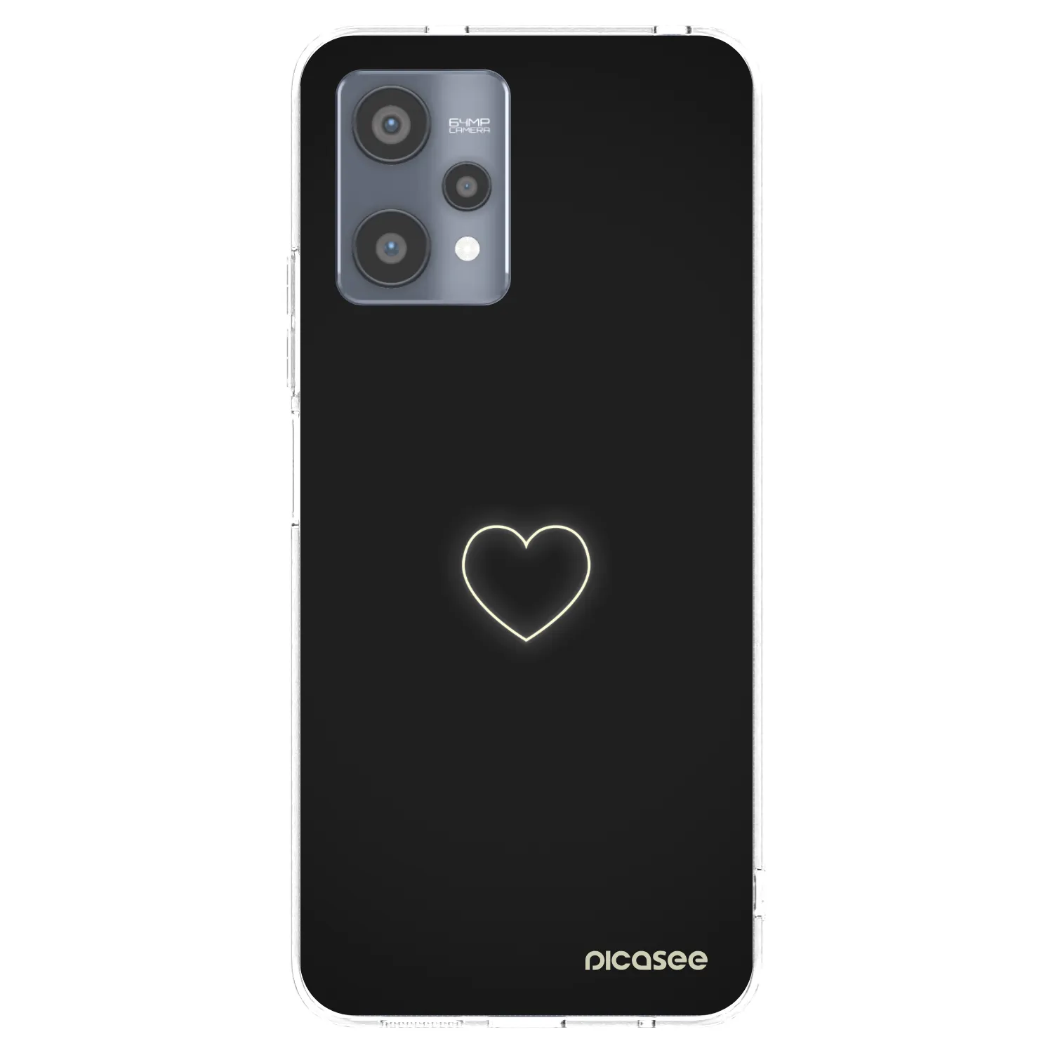 Picasee átlátszó szilikon tok az alábbi mobiltelefonokra Realme 9 Pro 5G - Heart