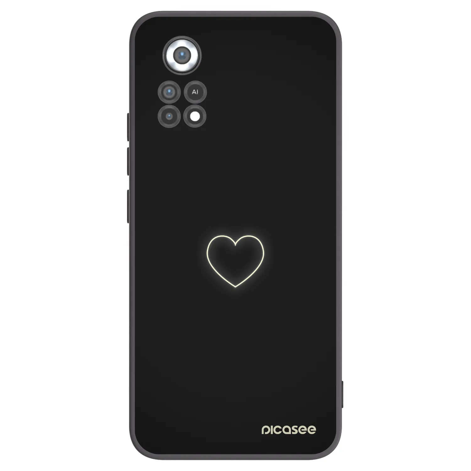 Picasee fekete szilikon tok az alábbi mobiltelefonokra Xiaomi Poco X4 Pro 5G - Heart