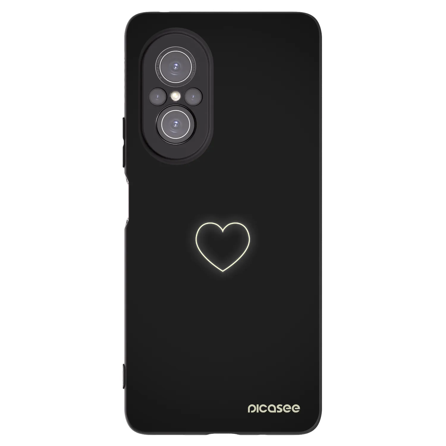 Picasee fekete szilikon tok az alábbi mobiltelefonokra Huawei Nova 9 SE - Heart