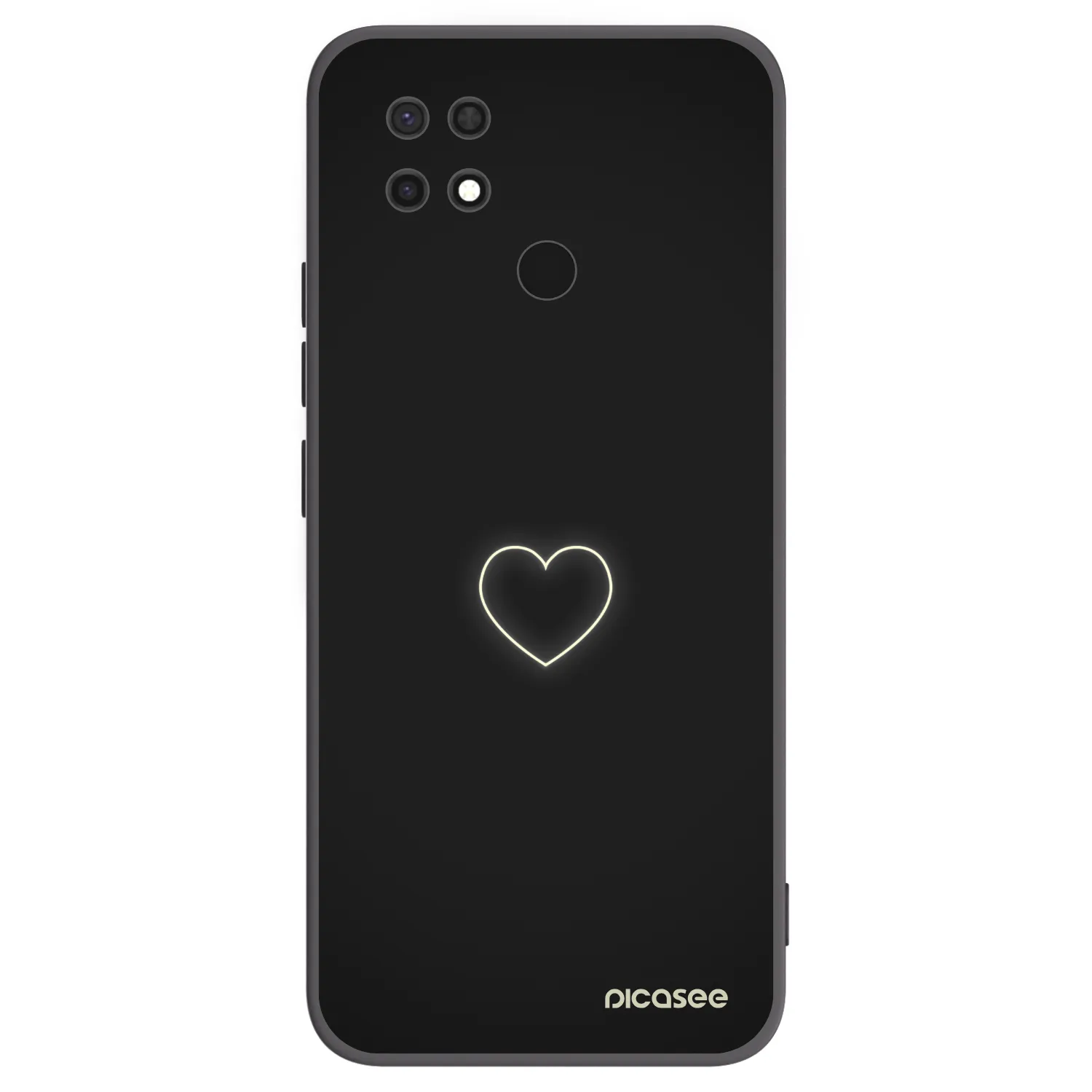 Picasee fekete szilikon tok az alábbi mobiltelefonokra Xiaomi Redmi 10C - Heart