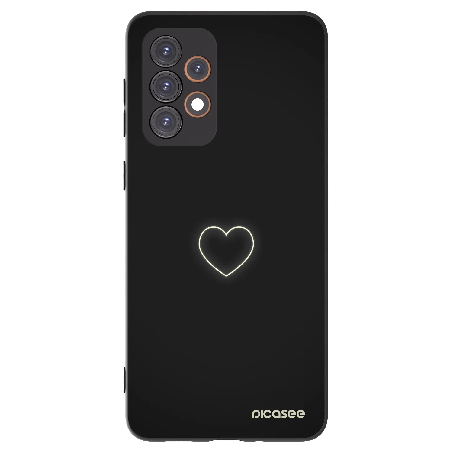 Picasee fekete szilikon tok az alábbi mobiltelefonokra Samsung Galaxy A33 5G A336 - Heart
